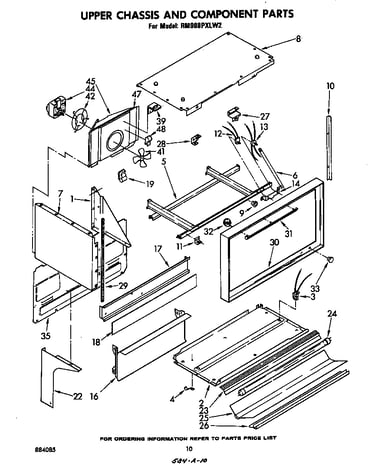 Upper chassis and component