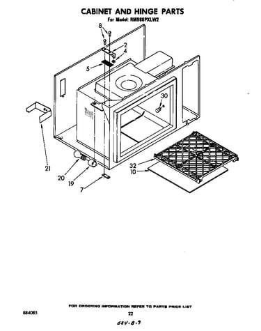 Cabinet and hinge