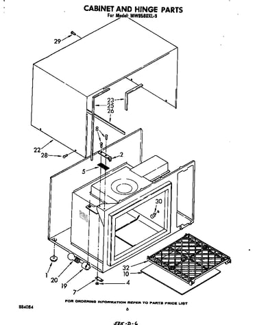 Cabinet and hinge