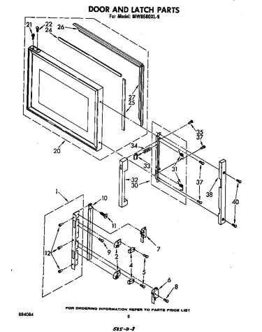 Door and latch