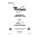 Whirlpool MW8520XL9 front cover diagram