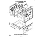 Whirlpool RM975PXLW1 door and drawer diagram