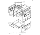 Whirlpool RM973PXLT1 door and drawer diagram