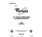 Whirlpool RS576PXP0 front cover diagram