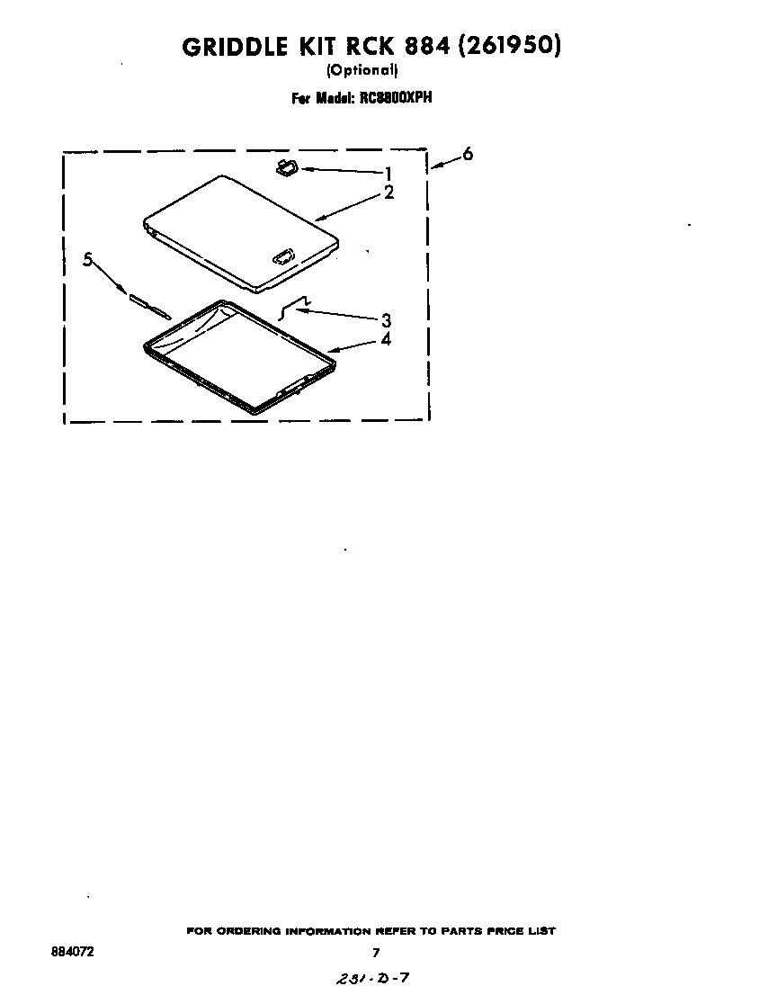 Griddle rck884