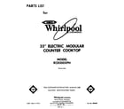 Whirlpool RC8300XPH front cover diagram