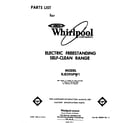 Whirlpool RJE395PW1 front cover diagram