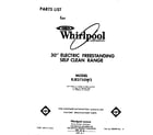 Whirlpool RJE3750W2 front cover diagram