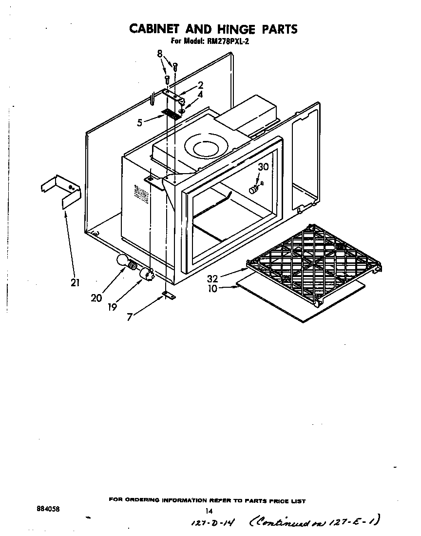 Cabinet and hinge