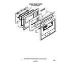 Whirlpool RM278PXL2 oven door diagram