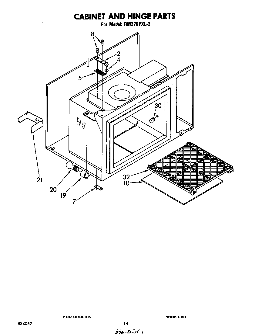 Cabinet and hinge