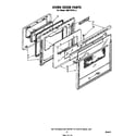 Whirlpool RM275PXL2 oven door diagram
