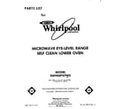 Whirlpool RM988PXPW0 front cover diagram