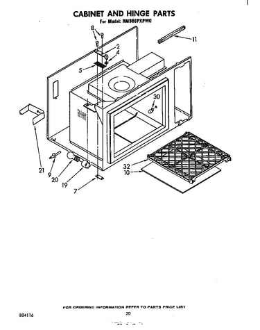 Cabinet and hinge
