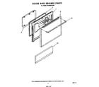 Whirlpool RF3600XPW0 door and drawer diagram