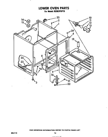 Lower oven (continued)