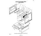 Whirlpool RF345PXPW0 door and drawer diagram