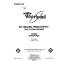 Whirlpool RF385PXPW0 front cover diagram