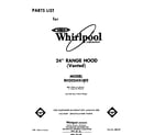 Whirlpool RH2024XLW0 cover diagram