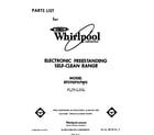 Whirlpool RF398PXPW0 front cover diagram