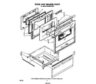 Whirlpool RF398PXPW0 door an drawer diagram
