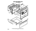 Whirlpool RM988PXLW9 door and drawer diagram