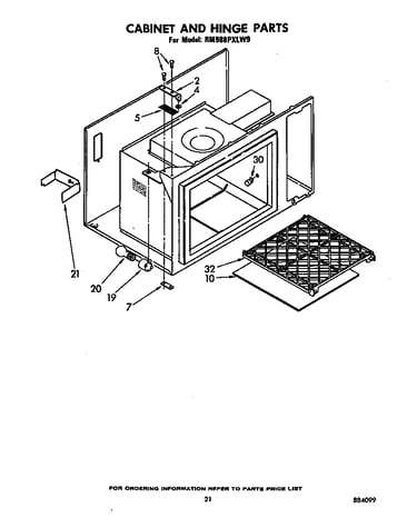 Cabinet and hinge