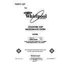 Whirlpool MW8100XP0 front cover diagram