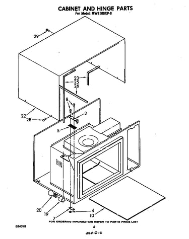 Cabinet and hinge