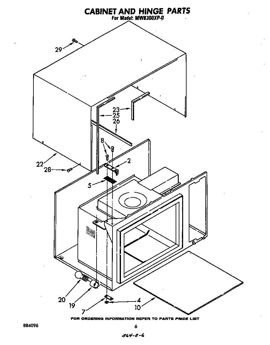 Cabinet and hinge