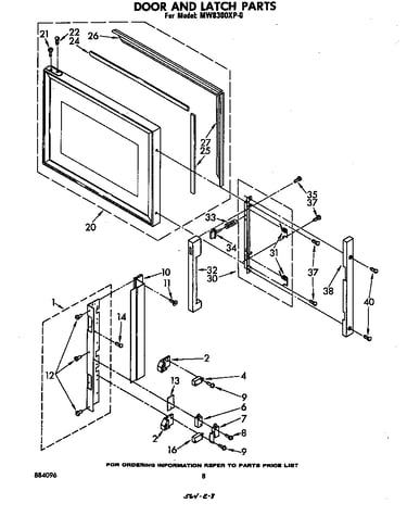 Door and latch