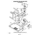 Whirlpool MW8450XP0 magnetron and air flow diagram