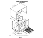 Whirlpool MW8450XP0 cabinet and hinge diagram