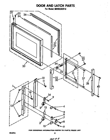 Door and latch