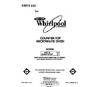 Whirlpool MW8750XP0 front cover diagram