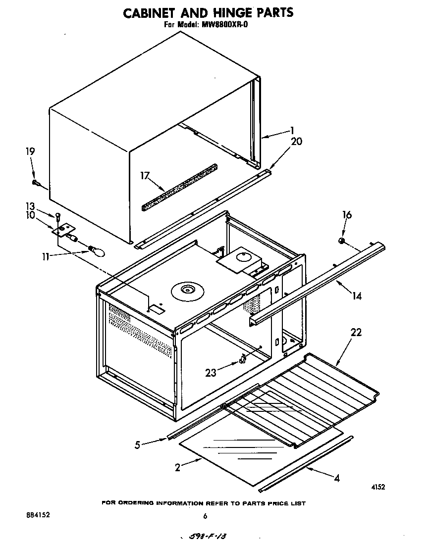 Cabinet and hinge