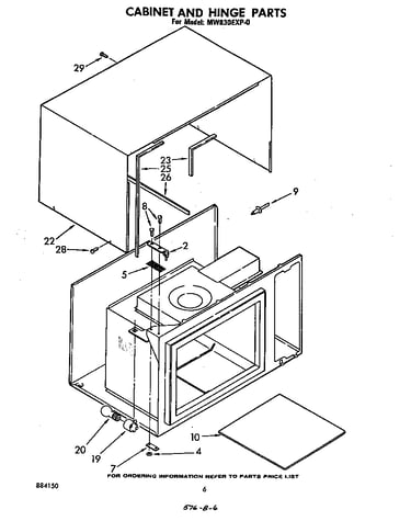 Cabinet and hinge