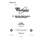 Whirlpool RF365EXPW0 front cover diagram