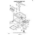Whirlpool RM255PXP0 cabinet and stirrer diagram