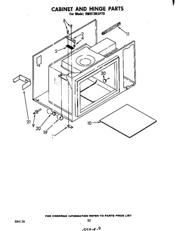 Cabinet and hinge