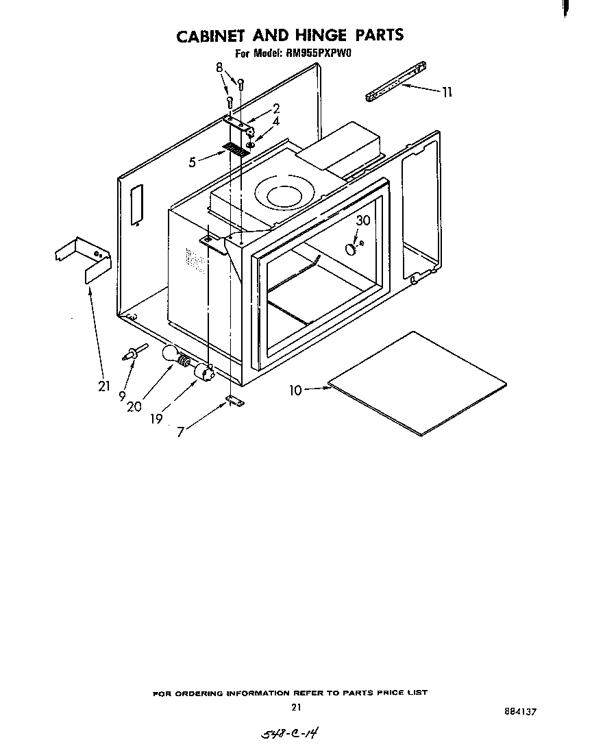 Cabinet and hinge
