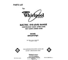Whirlpool RE960PXPW0 front cover diagram