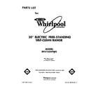 Whirlpool RF3750XPW0 front cover diagram