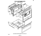 Whirlpool RF363PXPT0 door and drawer diagram
