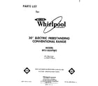 Whirlpool RF3100XPW0 front cover diagram
