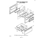 Whirlpool RF3100XPW0 door and drawer diagram