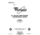 Whirlpool RF313PXPT0 front cover diagram