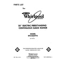 Whirlpool RF333PXPT0 front cover diagram