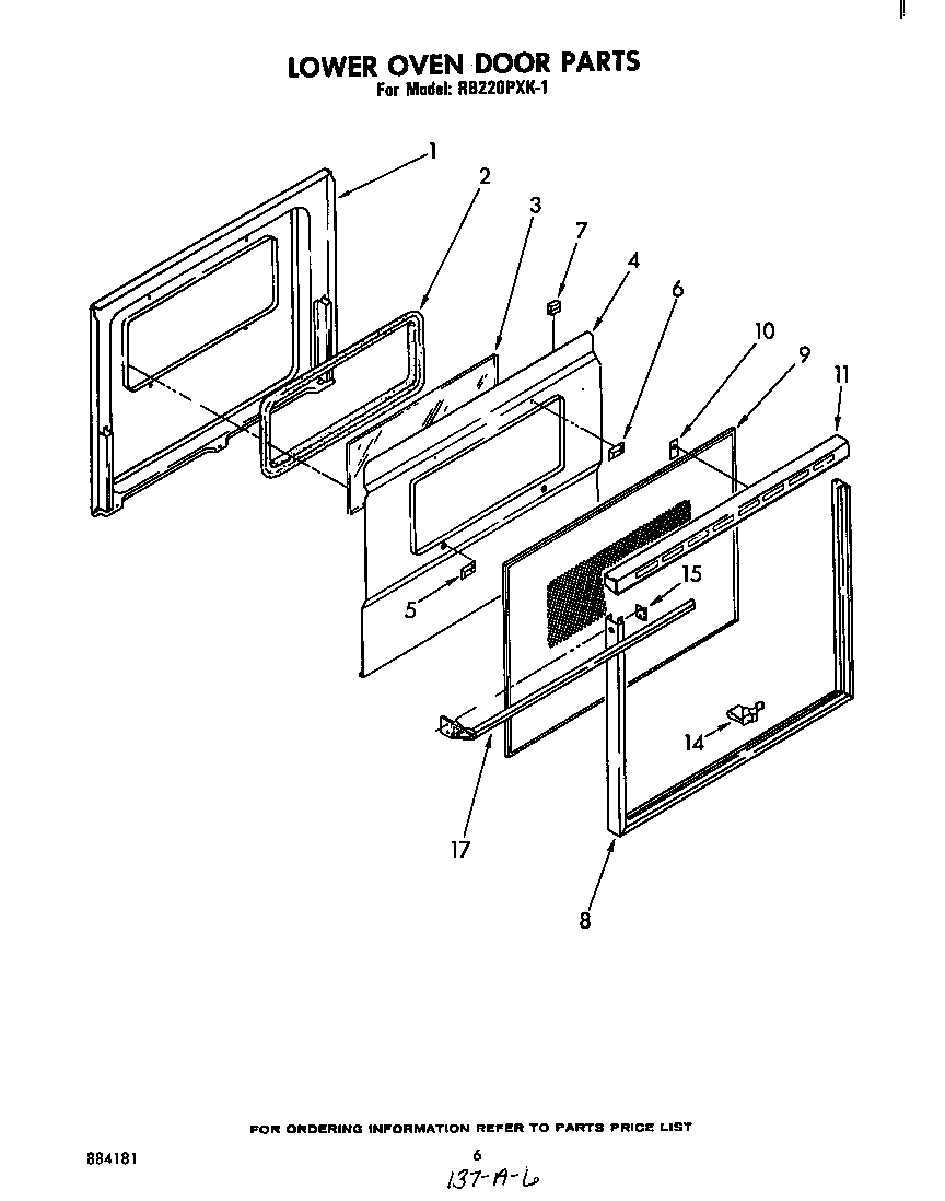 Lower oven door