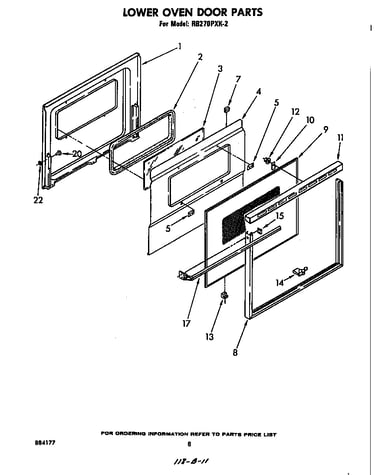 Lower oven door